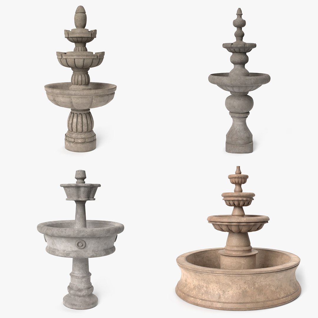 3D Fountain Pbr TurboSquid 1588208