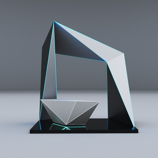 deconstructed booth counter led 3D model