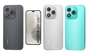3D HONOR 400 Lite All Colors Low Poly