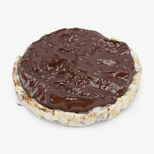 3D Puffed Rice Cake with Chocolate Spread model