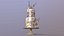 Elegant Eucalyptus Wedding Cake 3D