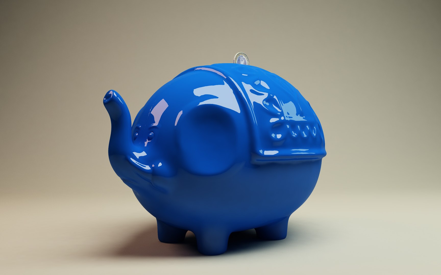 Elephant Bank Coin 3D Model - TurboSquid 1452375