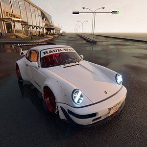 3D model porsche 911 964 turbo