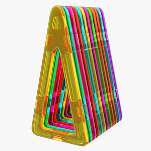 magnetic stretched triangles set 3D model
