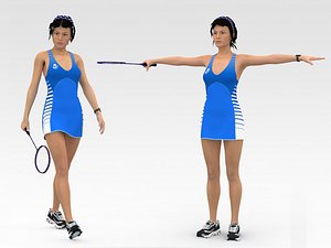 3D model Badminton Player 01