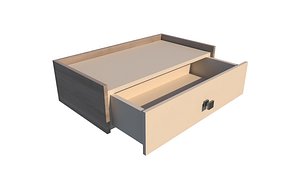 3D model Modern Dual-Tone Bedside Table 3D model