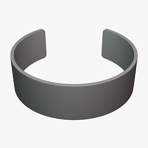 3D Silver Bracelet - Geometry Only No Textures No Materials