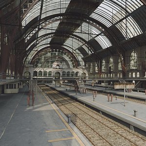 Train Station 3D model