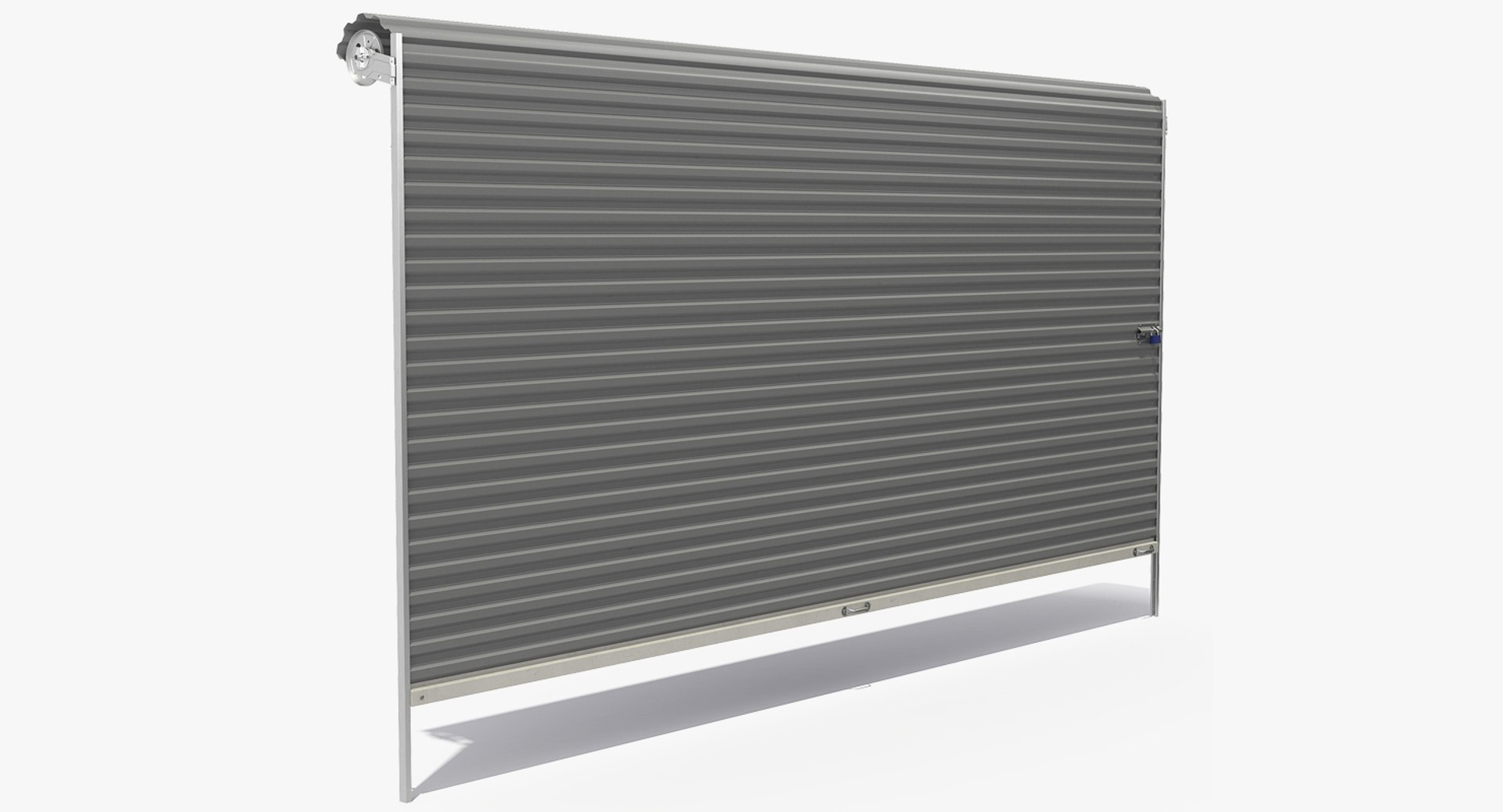 Commercial Industrial Garage Rolling Door Rigged 3D model preview
