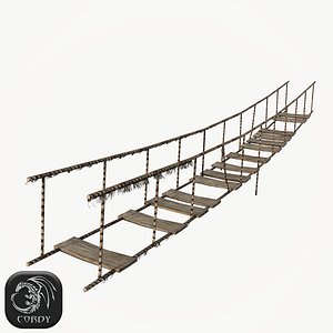 old wooden rope bridge 3ds
