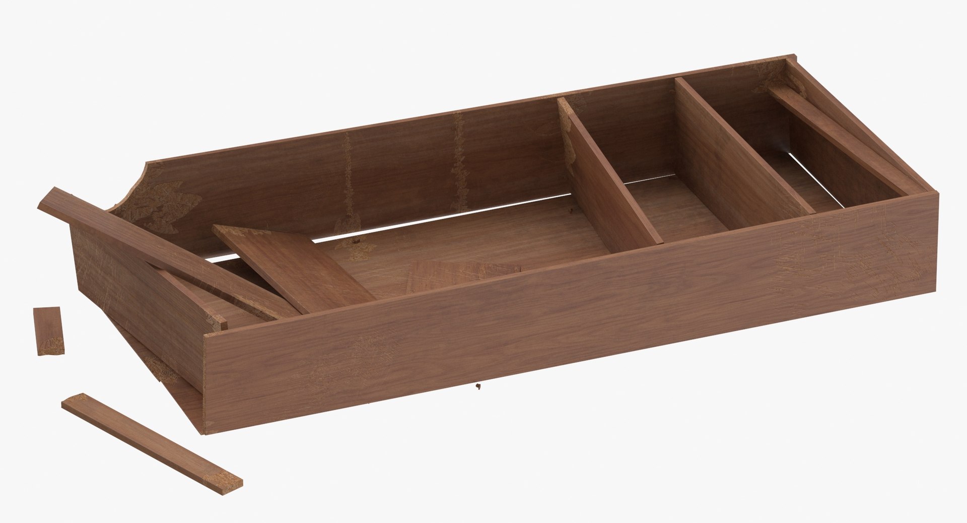Damaged Bookcase Model - TurboSquid 1870825