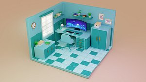 isometric room design 3D model