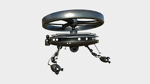 Flying Robot I10 Dark Steel - SciFi Character Design