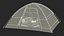 Camping Dome Tent Sleeping Bag Setup with Lantern