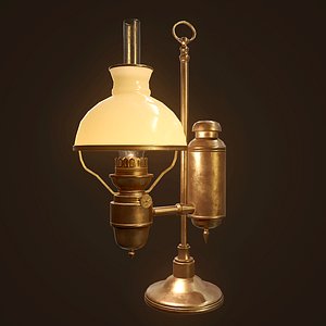 antique oil lamp ready 3D
