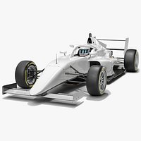 Formula 4 Tatuus F4-T-421 2024 Race Car White Mockup