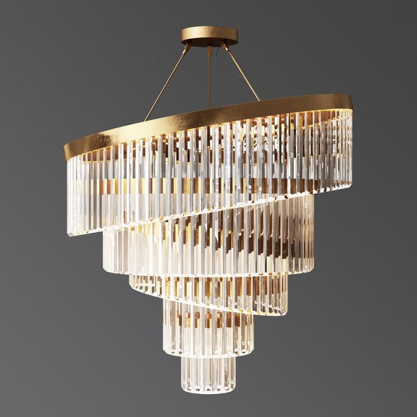 Natural Ostrich Feather Modern Chandelier