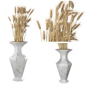 Wheat vase 4 3D model