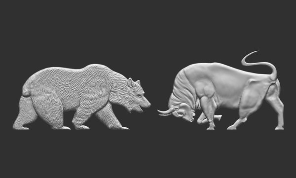 financial bear bull 3D model