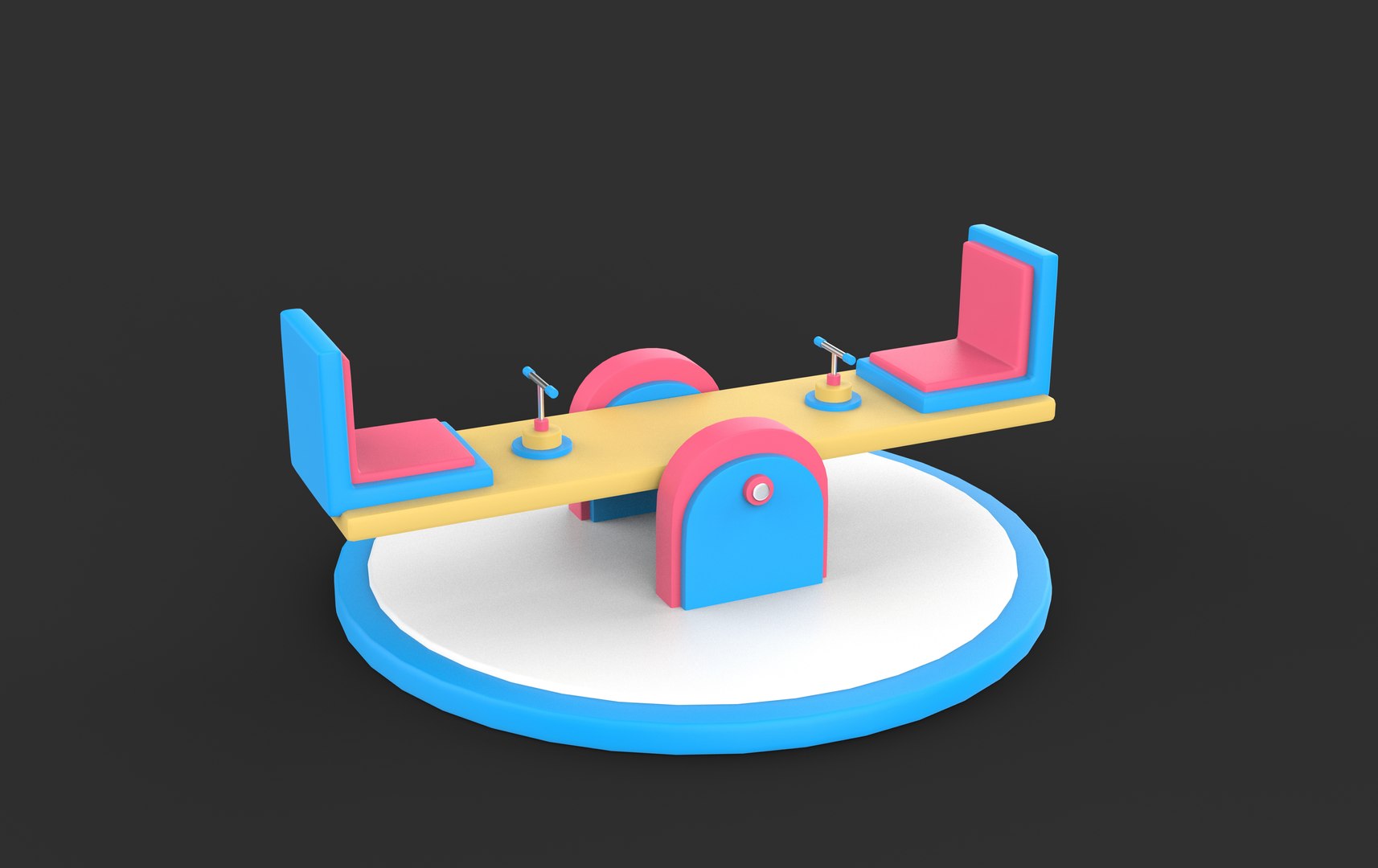Seesaw 3D Icon 3D Model 3D Model - TurboSquid 2358664