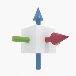 Default Cube with X Y Z Axes