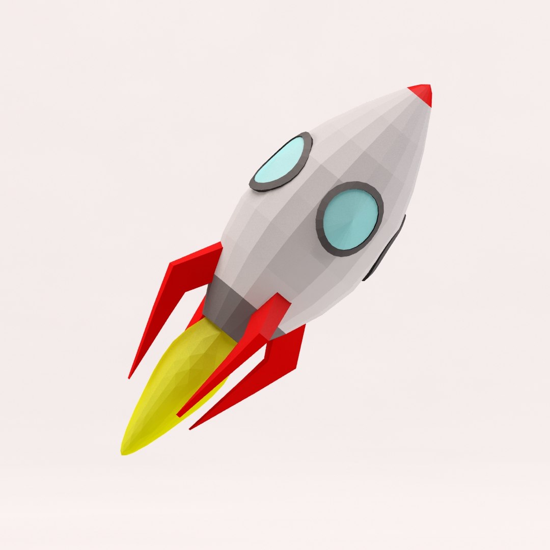 3d Model Cartoon Toon Rocket