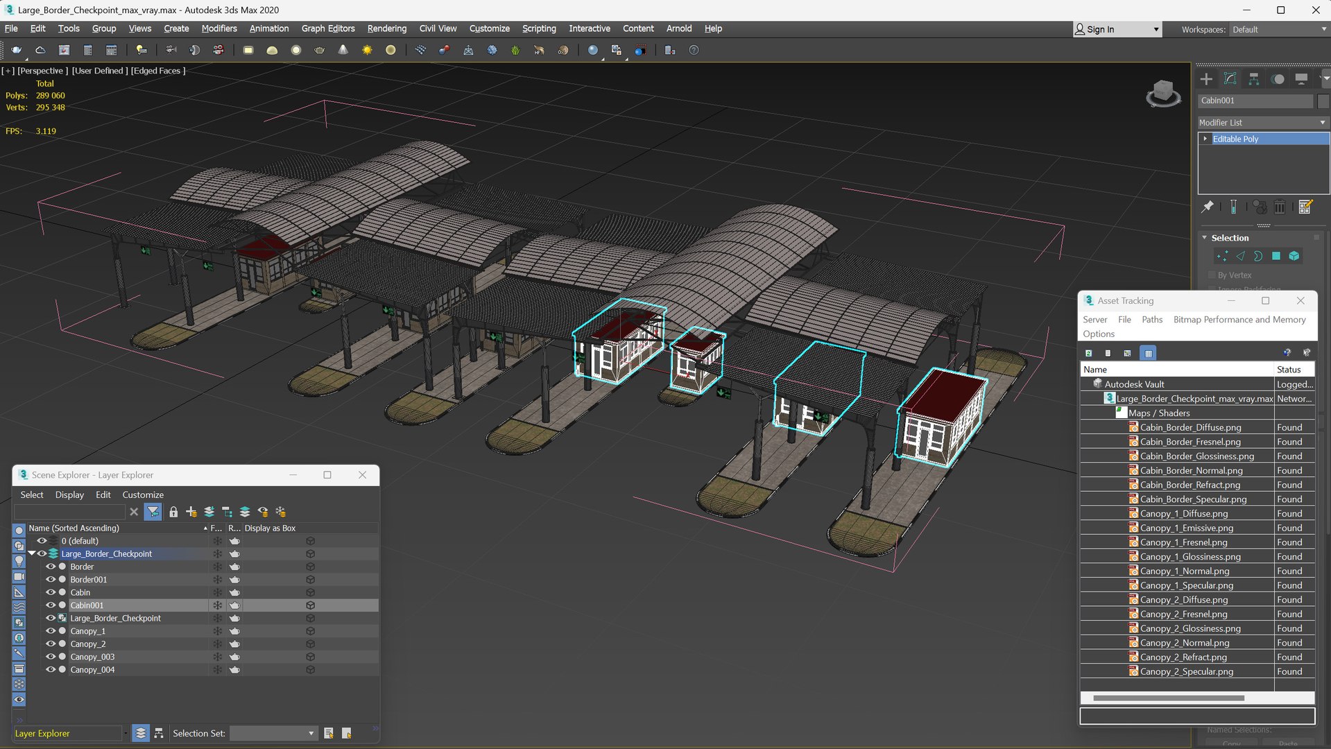 3D Large Border Checkpoint - TurboSquid 2286804