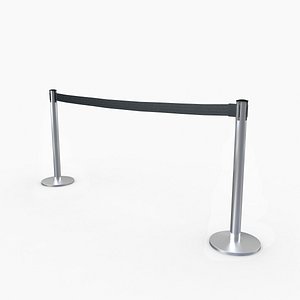 3D stanchion airport metal model