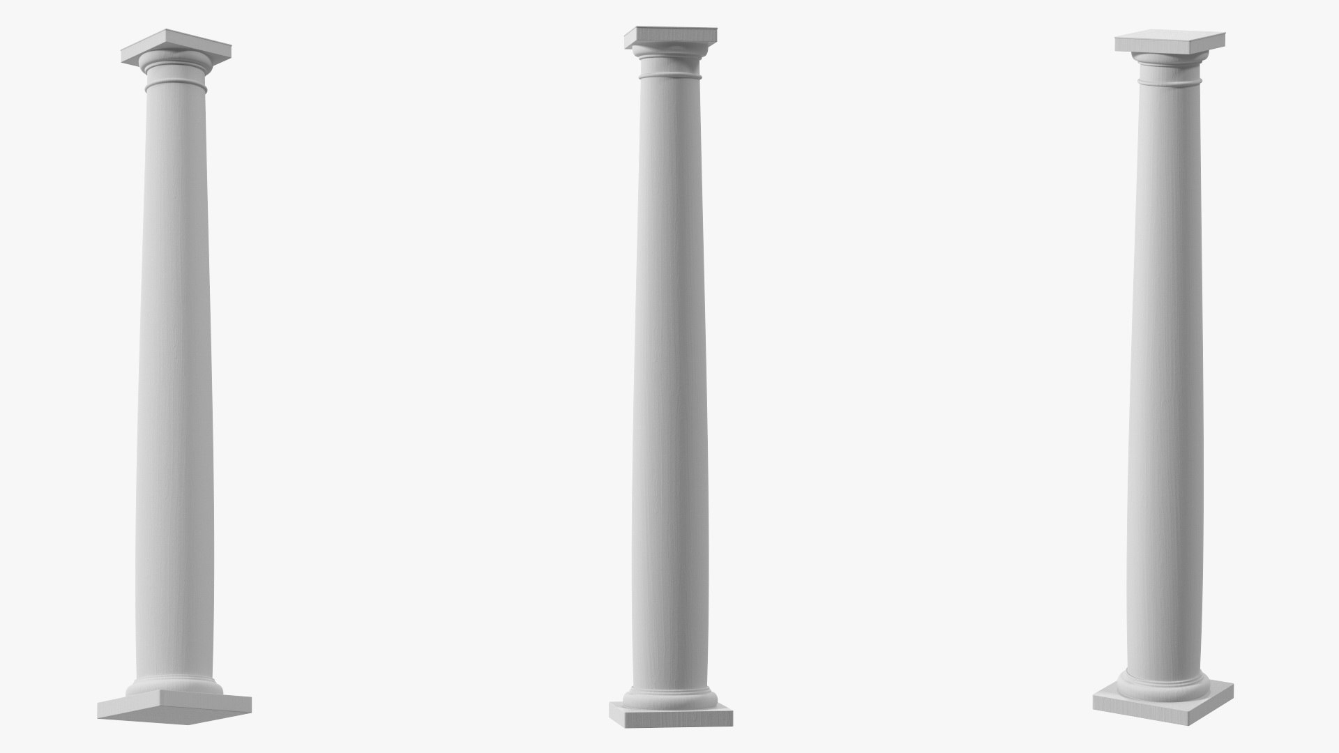 3D Smooth Fiberglass Column TurboSquid 2142603