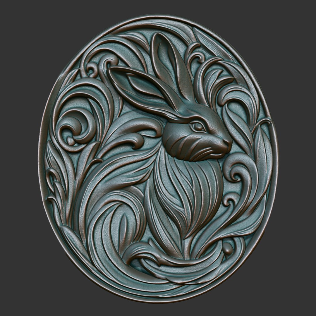 Easter Bunny Basrelief 05 240713 3D Model - TurboSquid 2374790
