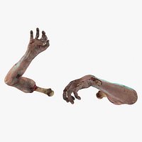 Bloody Zombie Arms Rigged for Cinema 4D