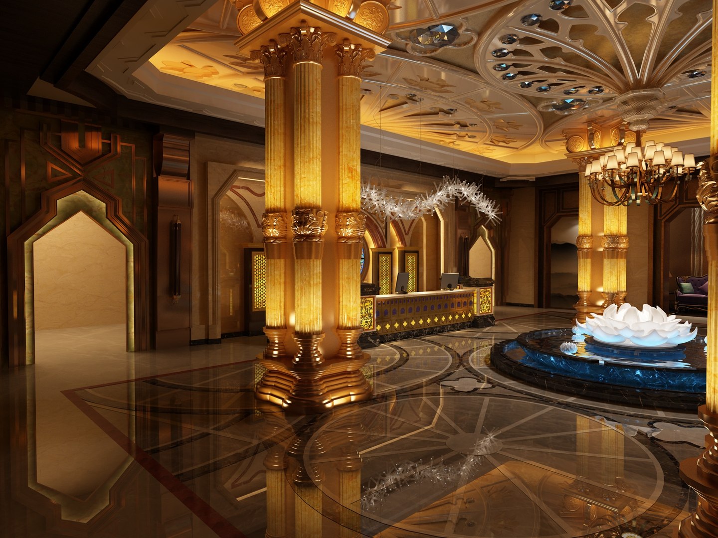 European Style Hall Model - TurboSquid 2000515