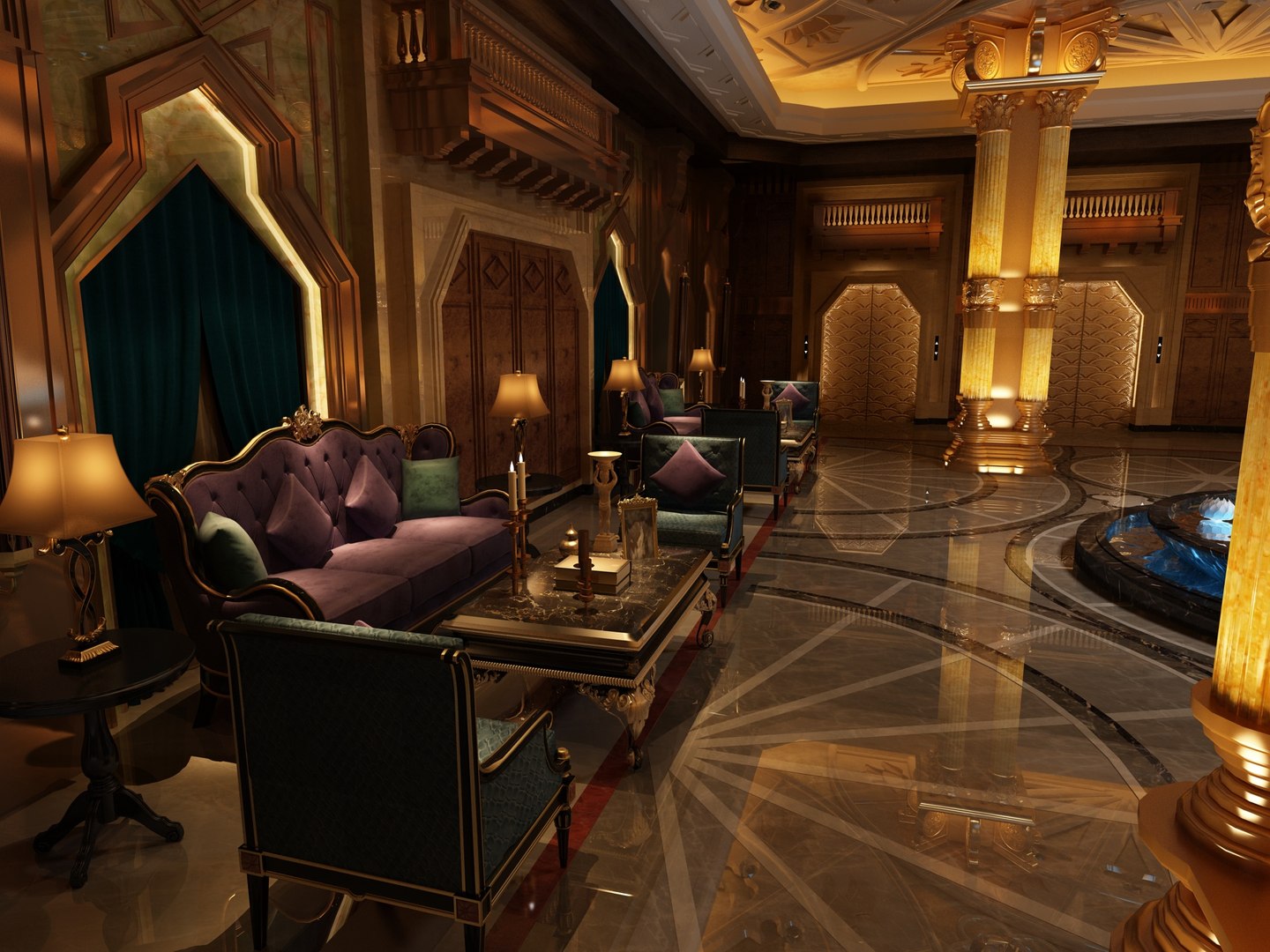 European Style Hall Model - TurboSquid 2000515