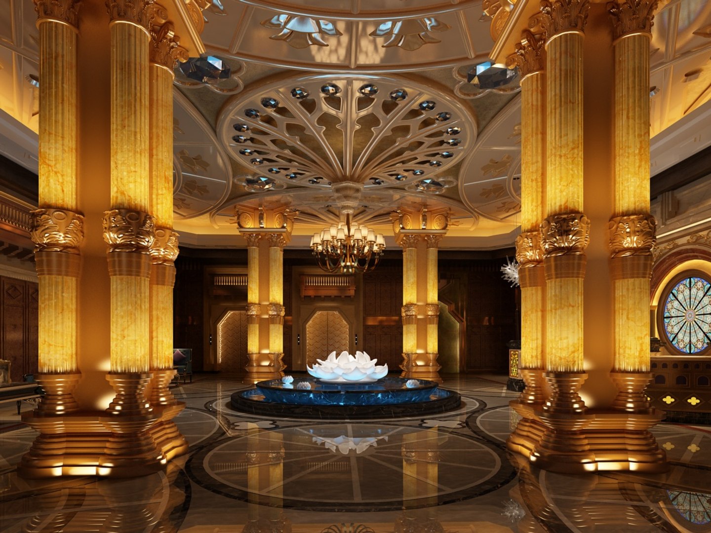 European Style Hall Model - TurboSquid 2000515