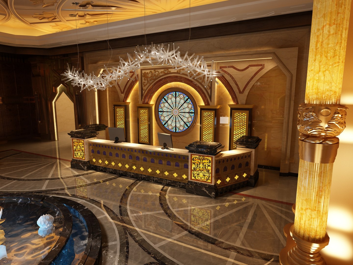 European Style Hall Model - TurboSquid 2000515