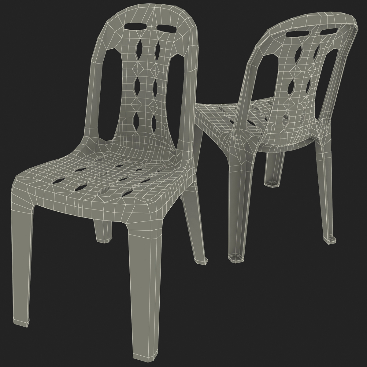 3ds max monobloc chair 5