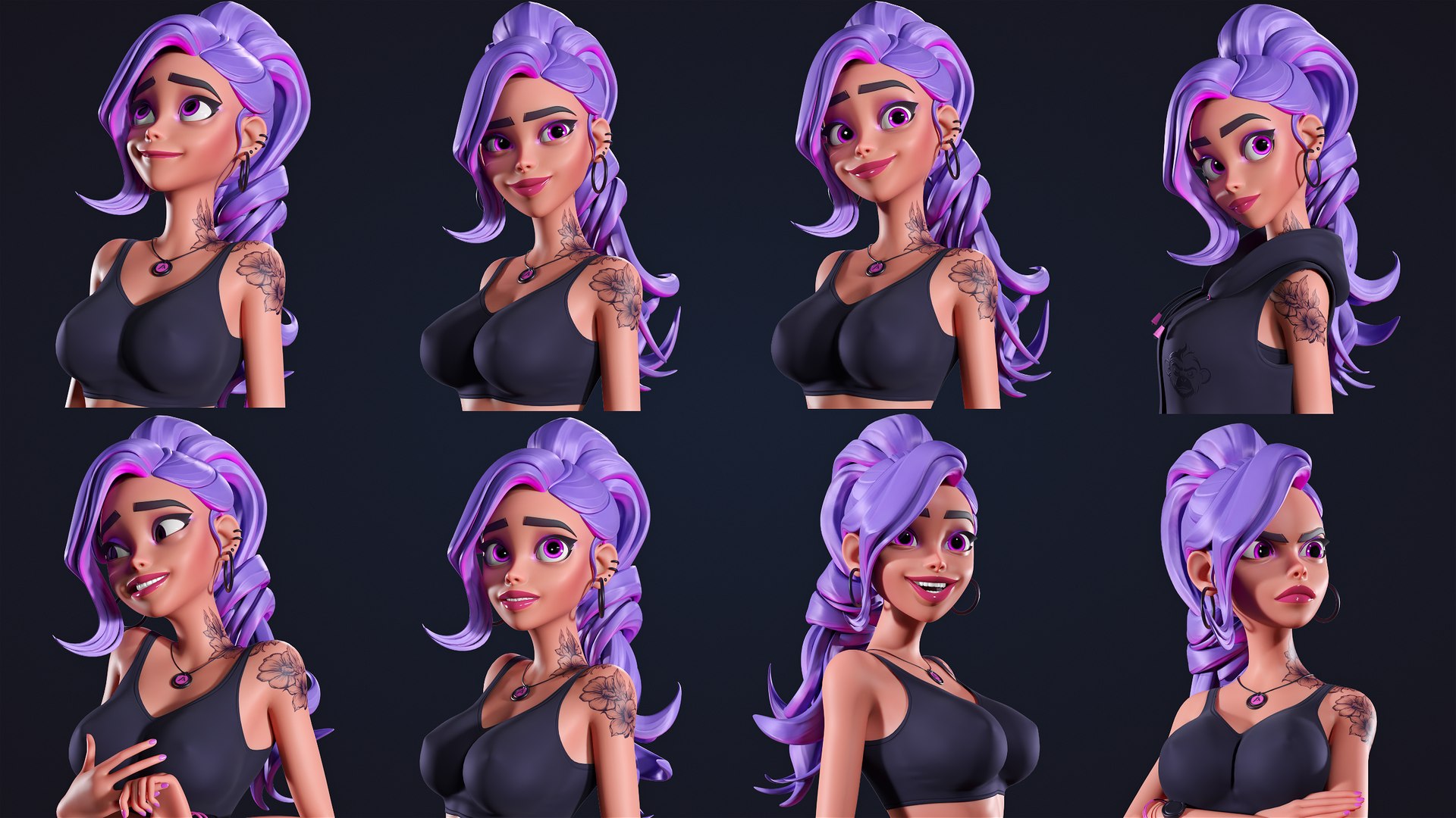 Solly Girl Rigged 3D Model - TurboSquid 2368037