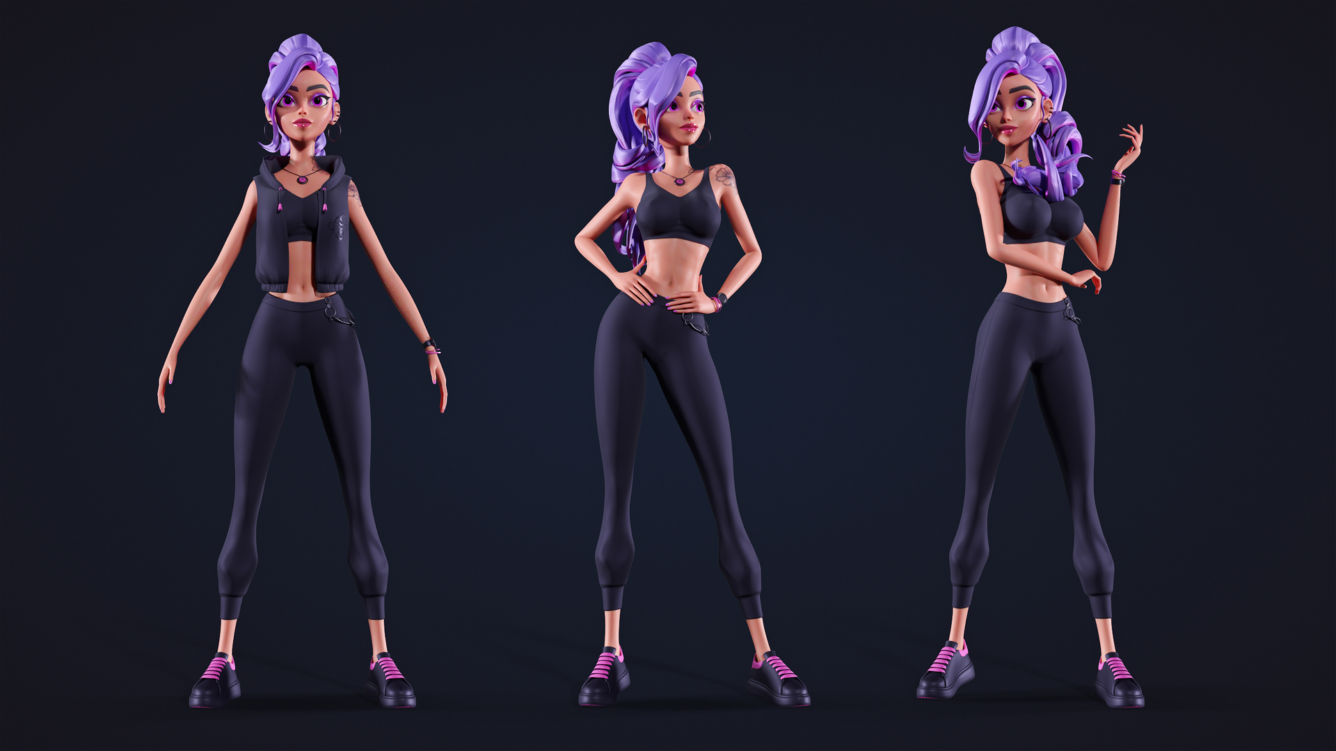 Solly Girl Rigged 3D Model - TurboSquid 2368037