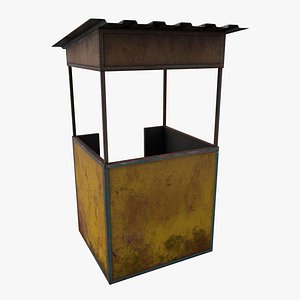 3D sales counter kvass model