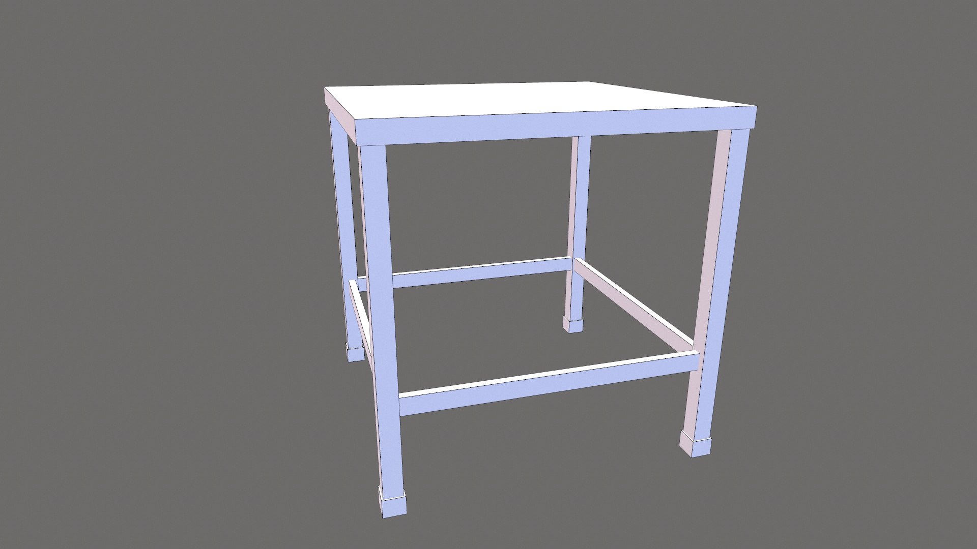 3D Steel Table Model - TurboSquid 2316877