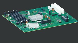 computer motherboard 3D model