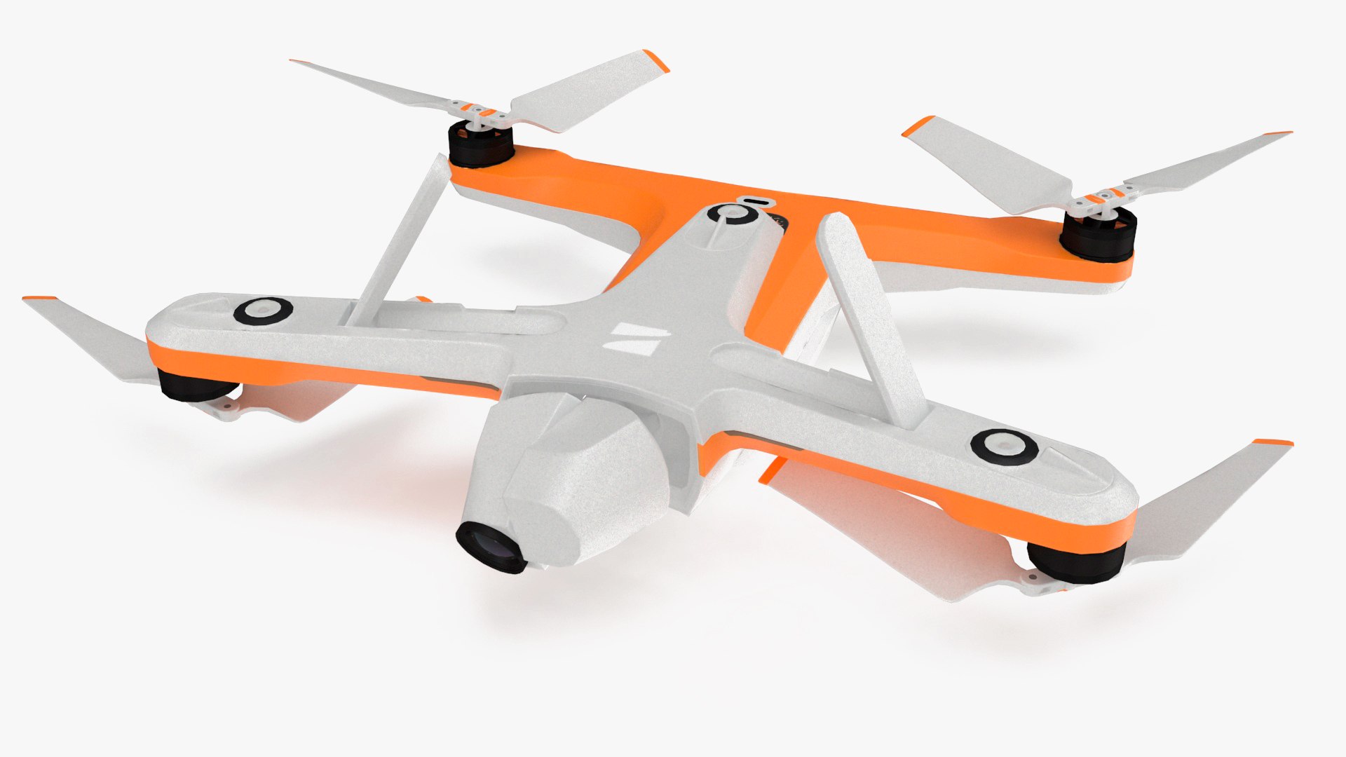 Advanced Drone White Off State Rigged 3D model preview