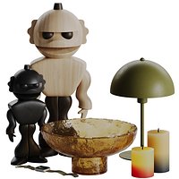 Decorative set 01 with La Redoute Capi lamp