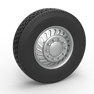 Diecast Front custom wheel of semi truck Version 13 Scale 1 to 25 3D model