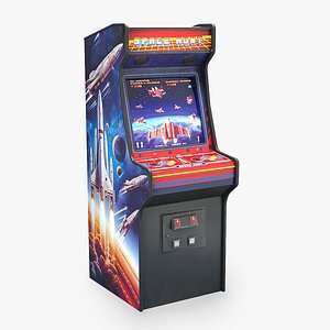 3D Space hunt Arcade Machine Low-poly model