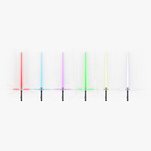 06 Colors Star Wars Lightsaber Crossguard - SciFi Weapon 3D