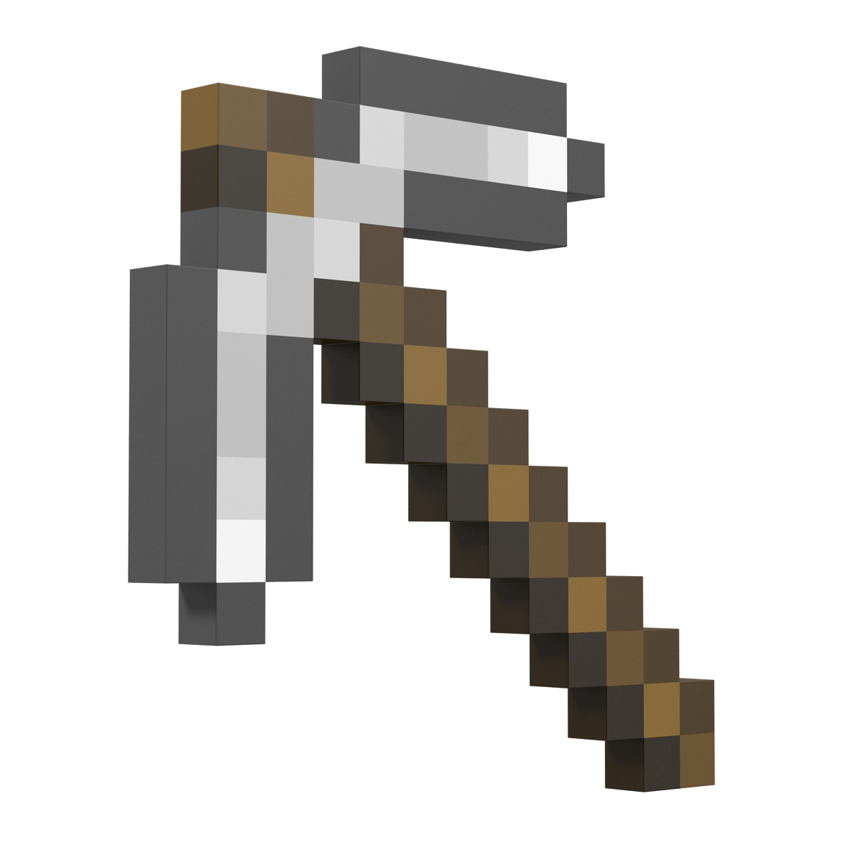 3d model minecraft pickaxe iron