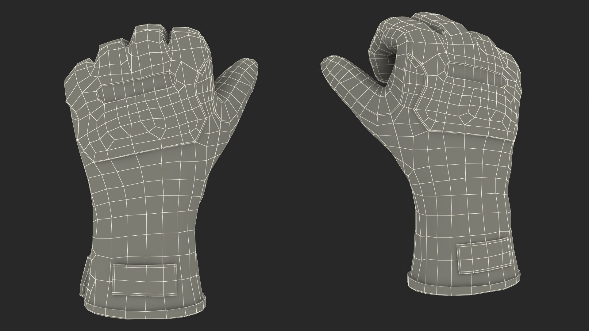 3D Model Heavy Duty Safety Gloves Rigged - TurboSquid 1825855