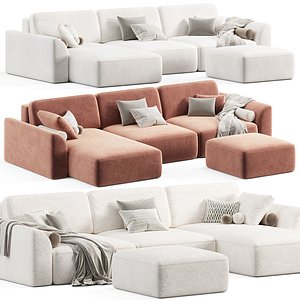 Corner sofa Space Soft Light 3D model