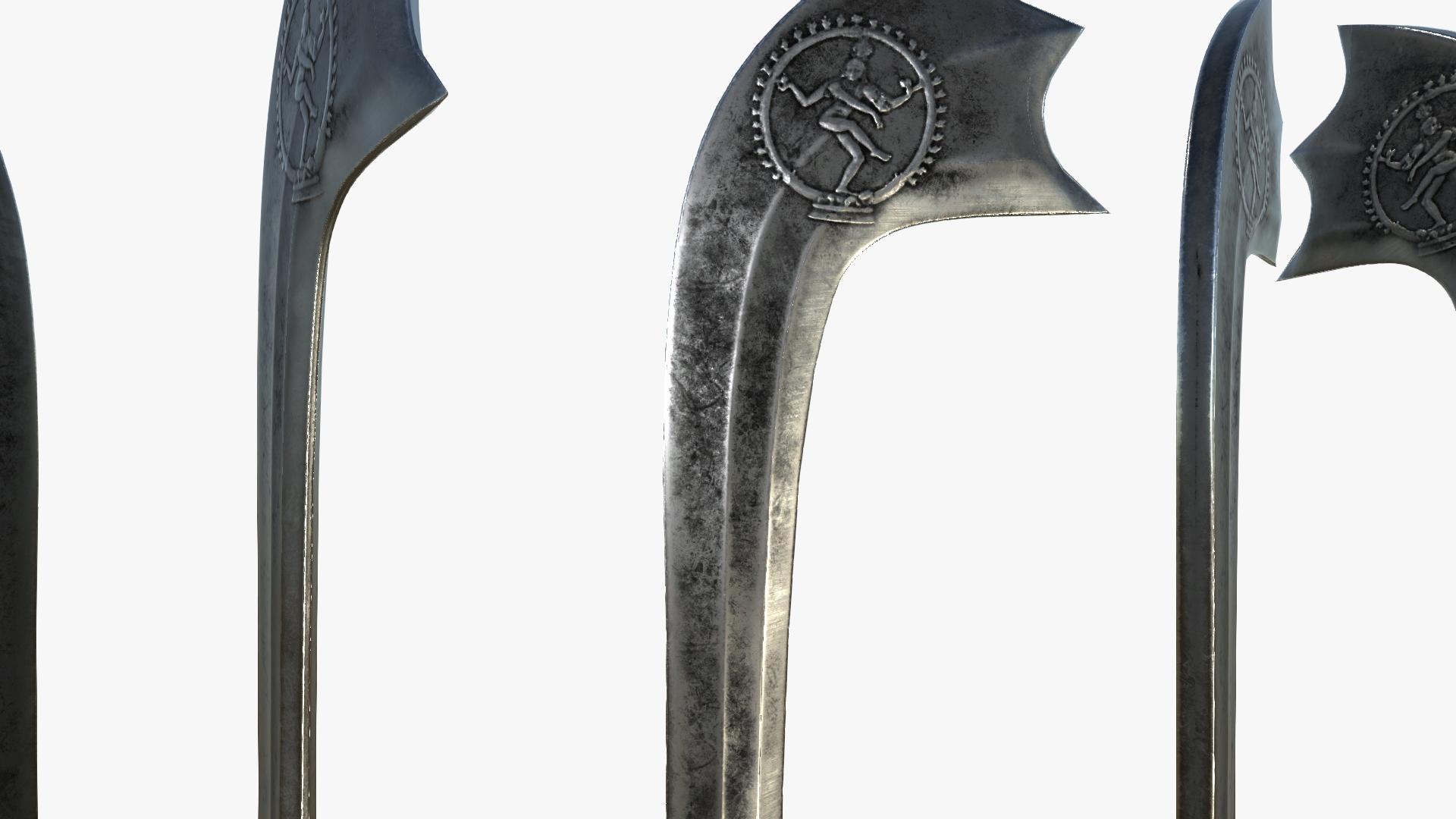 Fantasy Sword RPG Indian Kora Kukri Katar Khopesh Sickle Grooved Sword ...